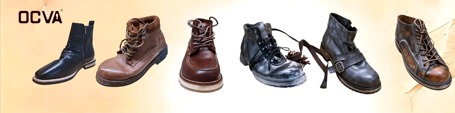OCVA original Vintage Collection catalogue showing six leather boot styles